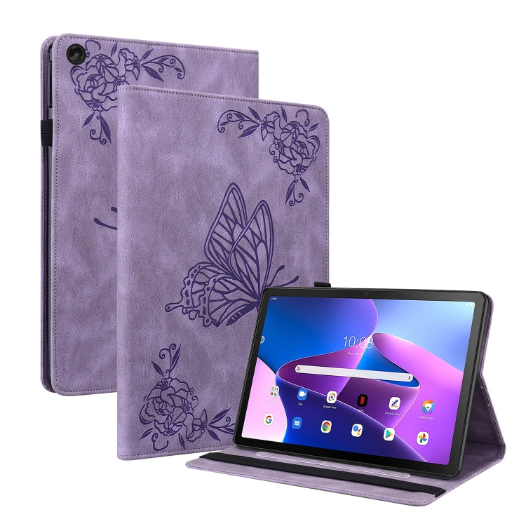 Custodia per tablet in pelle goffrata fiore di farfalla, For Lenovo Tab M10 Plus 10.6 3rd Gen, For Lenovo Tab P11 TB-J606F