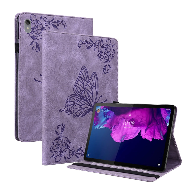 Custodia per tablet in pelle goffrata fiore di farfalla, For Lenovo Tab M10 Plus 10.6 3rd Gen, For Lenovo Tab P11 TB-J606F