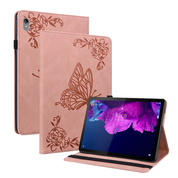 Custodia per tablet in pelle goffrata fiore di farfalla, For Lenovo Tab M10 Plus 10.6 3rd Gen, For Lenovo Tab P11 TB-J606F