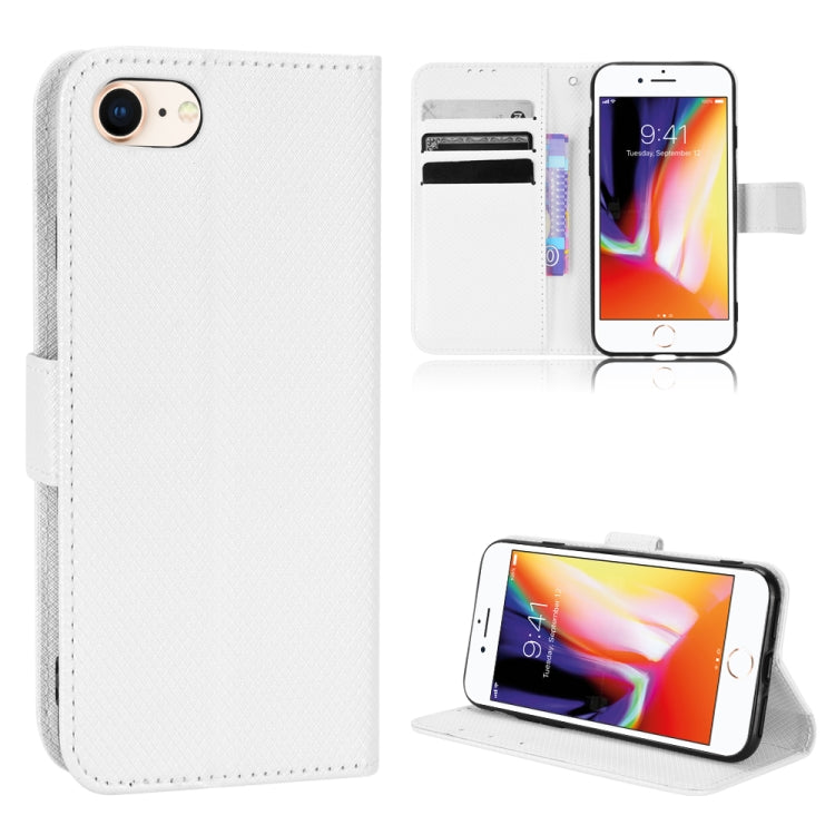 Custodia per telefono in pelle con trama a diamante, For iPhone SE 2022 / SE 2020 / 8 / 7, For iPhone X / XS, For iPhone XS Max, For iPhone XR