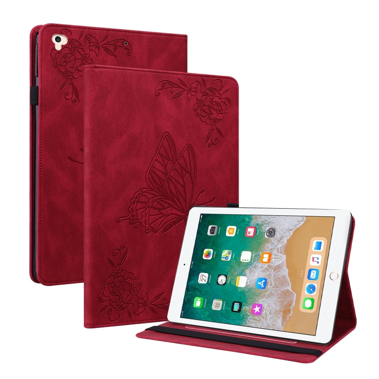 Custodia per tablet in pelle goffrata fiore di farfalla, For iPad 9.7 inch 2017 / 2018, For iPad 10.2 2021&2020&2019 / Air 2019, For iPad mini 2024 / mini 6, For iPad mini 2019 / 4 / 3 / 2 / 1