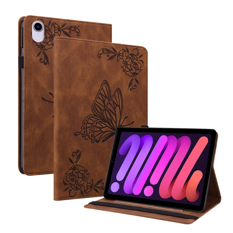 Custodia per tablet in pelle goffrata fiore di farfalla, For iPad 9.7 inch 2017 / 2018, For iPad 10.2 2021&2020&2019 / Air 2019, For iPad mini 2024 / mini 6, For iPad mini 2019 / 4 / 3 / 2 / 1