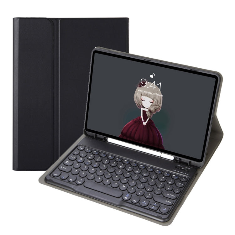 YA08B Custodia in pelle per tastiera Bluetooth con cappuccio rotondo in pelle di agnello, For Samsung Galaxy Tab A8 10.5 2021 SM-X200 / SM-X205, For Samsung Galaxy Tab S8 11 inch SM-X700 / SM-X706 & S7 11 inch SM-X700 / SM-T875