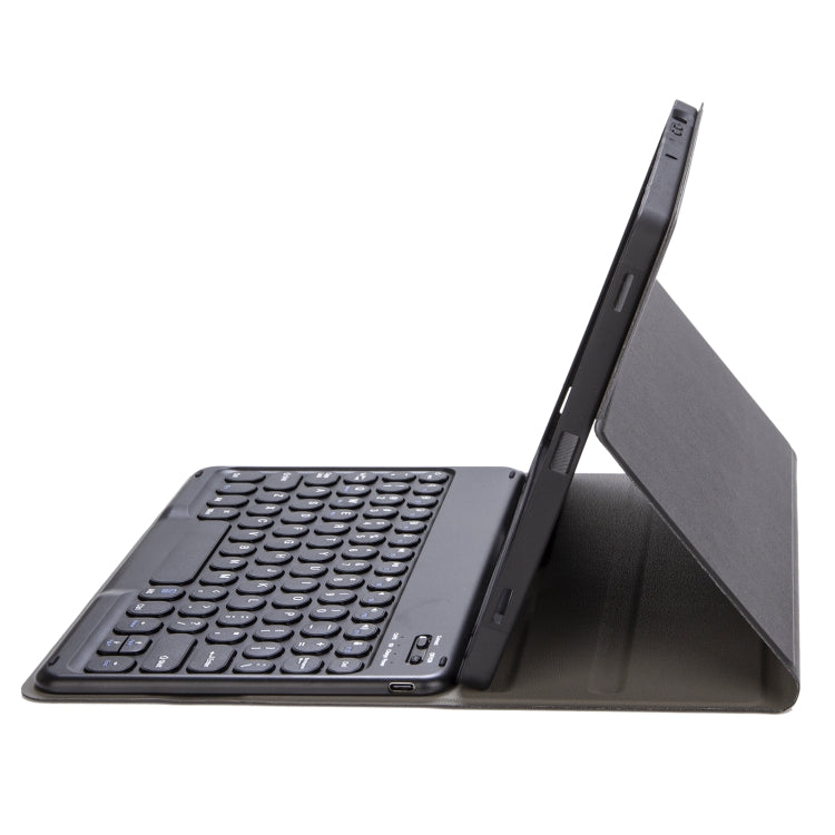 YA08B Custodia in pelle per tastiera Bluetooth con cappuccio rotondo in pelle di agnello, For Samsung Galaxy Tab A8 10.5 2021 SM-X200 / SM-X205, For Samsung Galaxy Tab S8 11 inch SM-X700 / SM-X706 & S7 11 inch SM-X700 / SM-T875