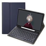 YA08B Custodia in pelle per tastiera Bluetooth con cappuccio rotondo in pelle di agnello, For Samsung Galaxy Tab A8 10.5 2021 SM-X200 / SM-X205, For Samsung Galaxy Tab S8 11 inch SM-X700 / SM-X706 & S7 11 inch SM-X700 / SM-T875