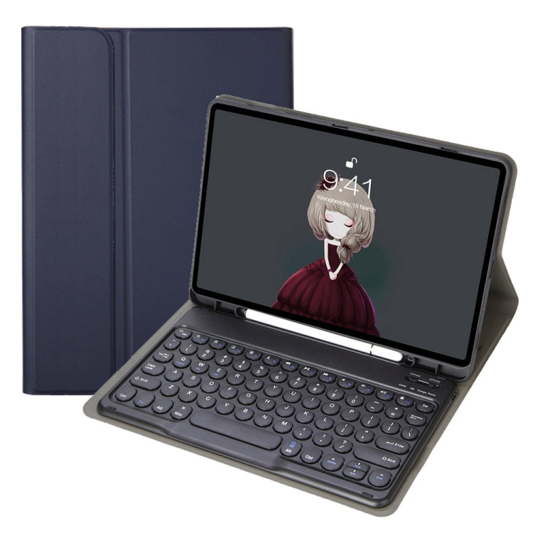 YA08B Custodia in pelle per tastiera Bluetooth con cappuccio rotondo in pelle di agnello, For Samsung Galaxy Tab A8 10.5 2021 SM-X200 / SM-X205, For Samsung Galaxy Tab S8 11 inch SM-X700 / SM-X706 & S7 11 inch SM-X700 / SM-T875
