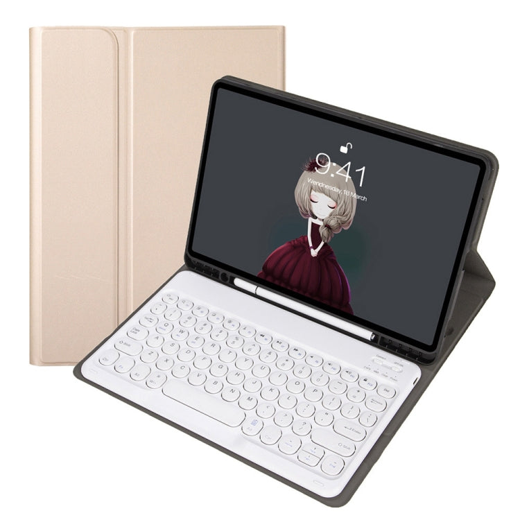 YA08B Custodia in pelle per tastiera Bluetooth con cappuccio rotondo in pelle di agnello, For Samsung Galaxy Tab A8 10.5 2021 SM-X200 / SM-X205, For Samsung Galaxy Tab S8 11 inch SM-X700 / SM-X706 & S7 11 inch SM-X700 / SM-T875