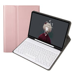 YA08B Custodia in pelle per tastiera Bluetooth con cappuccio rotondo in pelle di agnello, For Samsung Galaxy Tab A8 10.5 2021 SM-X200 / SM-X205, For Samsung Galaxy Tab S8 11 inch SM-X700 / SM-X706 & S7 11 inch SM-X700 / SM-T875