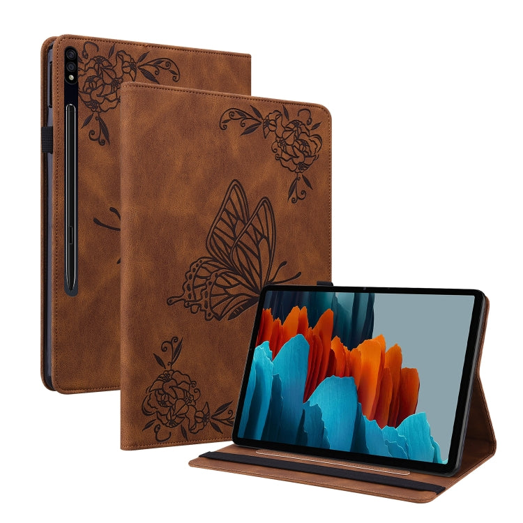 Custodia per tablet in pelle goffrata fiore di farfalla, For Samsung Galaxy Tab A7 10.4 2020 SM-T500/T505, For Samsung Galaxy Tab A7 Lite T220/T225, For Samsung Galaxy Tab S7 11 inch T870/SM-T875, For Samsung Tab S6 Lite SM-P610/SM-P615