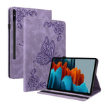 Custodia per tablet in pelle goffrata fiore di farfalla, For Samsung Galaxy Tab A7 10.4 2020 SM-T500/T505, For Samsung Galaxy Tab A7 Lite T220/T225, For Samsung Galaxy Tab S7 11 inch T870/SM-T875, For Samsung Tab S6 Lite SM-P610/SM-P615