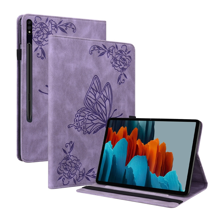 Custodia per tablet in pelle goffrata fiore di farfalla, For Samsung Galaxy Tab A7 10.4 2020 SM-T500/T505, For Samsung Galaxy Tab A7 Lite T220/T225, For Samsung Galaxy Tab S7 11 inch T870/SM-T875, For Samsung Tab S6 Lite SM-P610/SM-P615