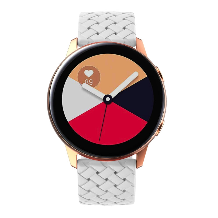 Cinturino in silicone con trama intrecciata, For Samsung Galaxy Watch4 40/44mm, For Samsung Galaxy Watch4 Classic 42/46mm