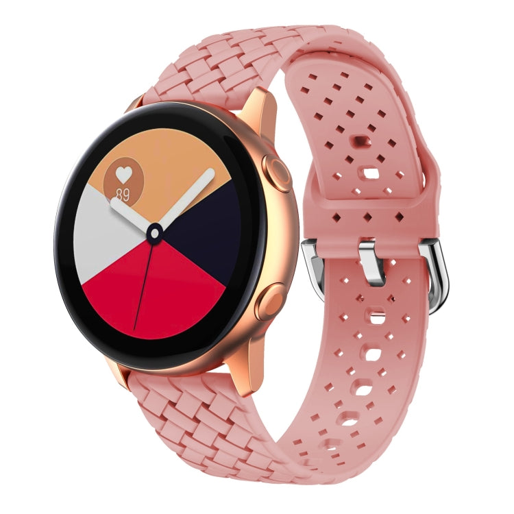 Cinturino in silicone con trama intrecciata, For Samsung Galaxy Watch4 40/44mm, For Samsung Galaxy Watch4 Classic 42/46mm