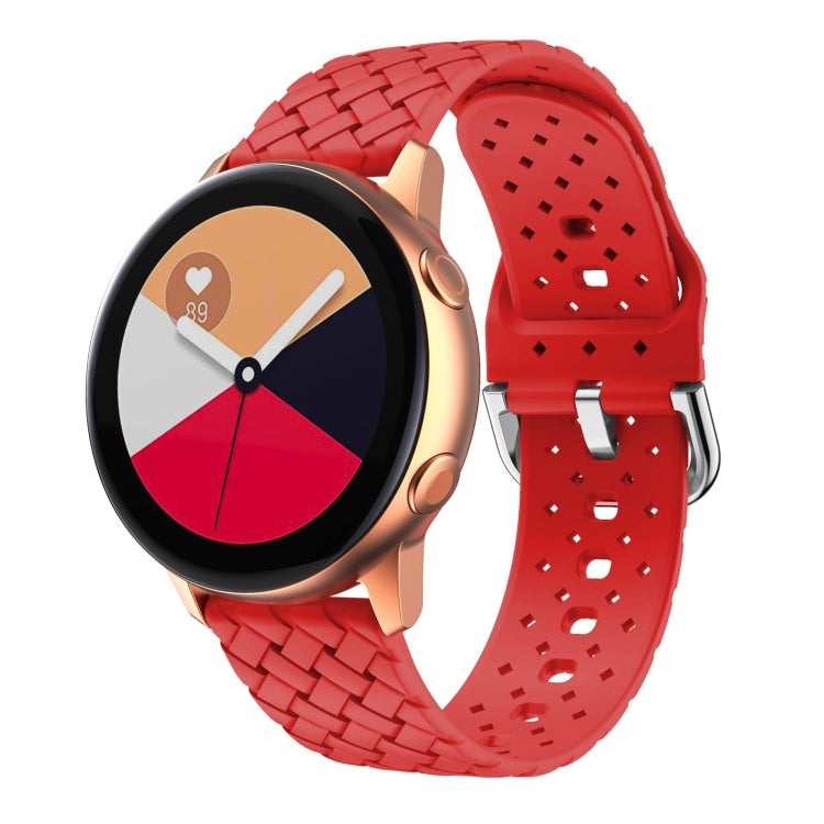 Cinturino in silicone con trama intrecciata, For Samsung Galaxy Watch4 40/44mm, For Samsung Galaxy Watch4 Classic 42/46mm