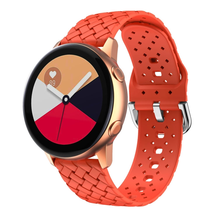 Cinturino in silicone con trama intrecciata, For Samsung Galaxy Watch4 40/44mm, For Samsung Galaxy Watch4 Classic 42/46mm