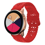 Cinturino in silicone scavato con fiore di prugna, For Samsung Galaxy Watch4 40/44mm, For Samsung Galaxy Watch4 Classic 42/46mm
