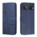 Custodia per telefono in pelle con fibbia in pelle di vitello cucita, For Google Pixel 7, For Google Pixel 7 Pro, For Motorola Moto G Stylus 2022 4G, For Motorola Moto G Stylus 2022 5G