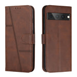 Custodia per telefono in pelle con fibbia in pelle di vitello cucita, For Google Pixel 7, For Google Pixel 7 Pro, For Motorola Moto G Stylus 2022 4G, For Motorola Moto G Stylus 2022 5G