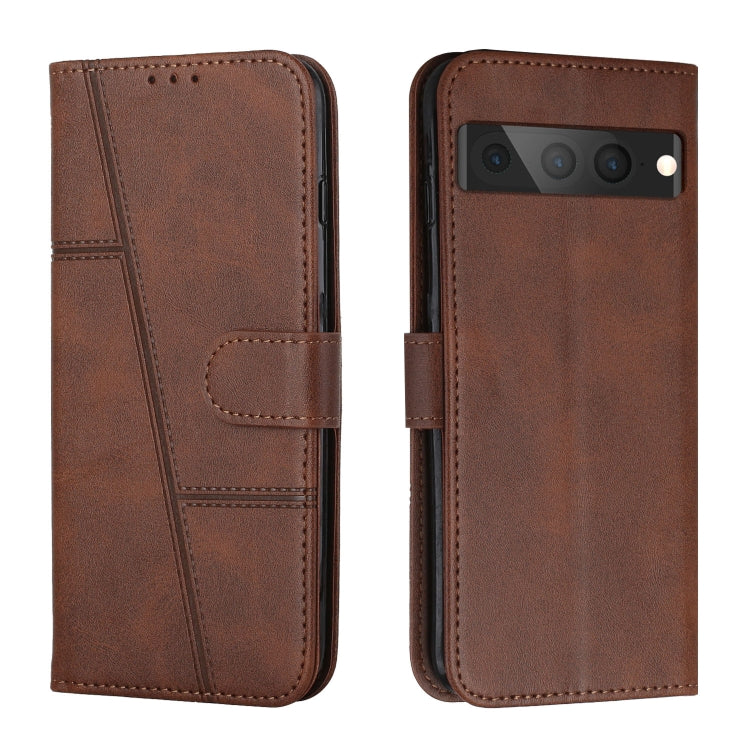 Custodia per telefono in pelle con fibbia in pelle di vitello cucita, For Google Pixel 7, For Google Pixel 7 Pro, For Motorola Moto G Stylus 2022 4G, For Motorola Moto G Stylus 2022 5G