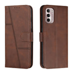 Custodia per telefono in pelle con fibbia in pelle di vitello cucita, For Google Pixel 7, For Google Pixel 7 Pro, For Motorola Moto G Stylus 2022 4G, For Motorola Moto G Stylus 2022 5G