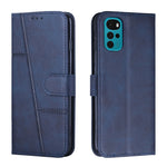 Custodia per telefono in pelle con fibbia in pelle di vitello cucita, For Motorola Moto G22, For Xiaomi Redmi 10 5G/Redmi Note 11E, For Xiaomi Redmi 10A/Poco C31/Redmi 9C, For Samsung Galaxy M23 5G/ Galaxy F23 Japan