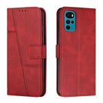 Custodia per telefono in pelle con fibbia in pelle di vitello cucita, For Motorola Moto G22, For Xiaomi Redmi 10 5G/Redmi Note 11E, For Xiaomi Redmi 10A/Poco C31/Redmi 9C, For Samsung Galaxy M23 5G/ Galaxy F23 Japan