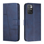 Custodia per telefono in pelle con fibbia in pelle di vitello cucita, For Motorola Moto G22, For Xiaomi Redmi 10 5G/Redmi Note 11E, For Xiaomi Redmi 10A/Poco C31/Redmi 9C, For Samsung Galaxy M23 5G/ Galaxy F23 Japan