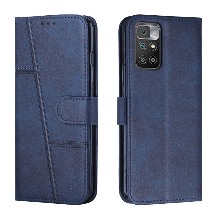 Custodia per telefono in pelle con fibbia in pelle di vitello cucita, For Motorola Moto G22, For Xiaomi Redmi 10 5G/Redmi Note 11E, For Xiaomi Redmi 10A/Poco C31/Redmi 9C, For Samsung Galaxy M23 5G/ Galaxy F23 Japan