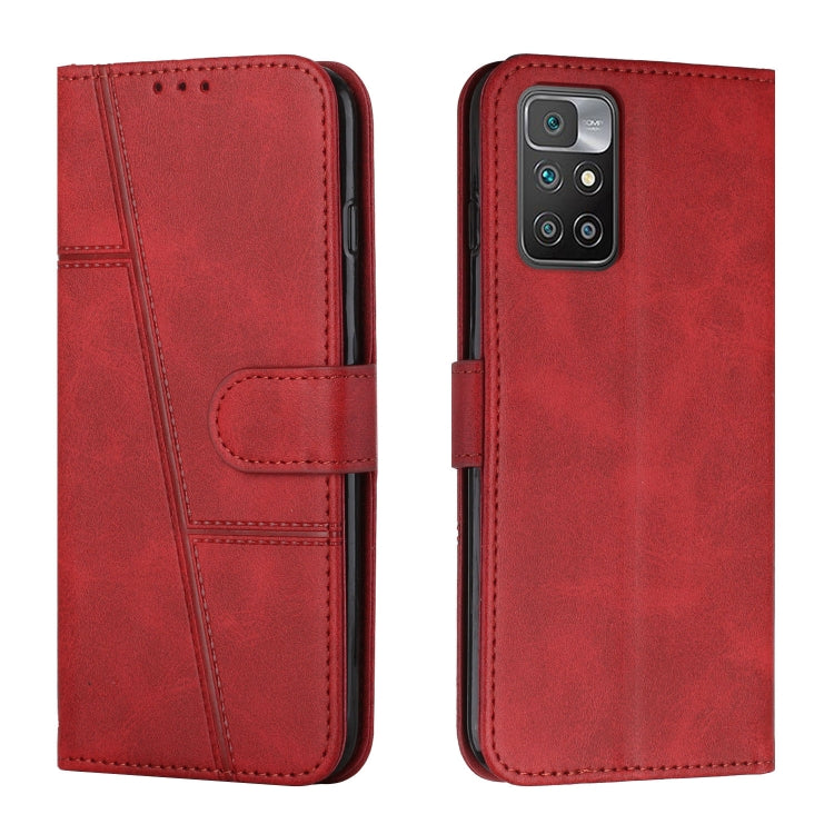 Custodia per telefono in pelle con fibbia in pelle di vitello cucita, For Motorola Moto G22, For Xiaomi Redmi 10 5G/Redmi Note 11E, For Xiaomi Redmi 10A/Poco C31/Redmi 9C, For Samsung Galaxy M23 5G/ Galaxy F23 Japan