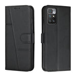 Custodia per telefono in pelle con fibbia in pelle di vitello cucita, For Motorola Moto G22, For Xiaomi Redmi 10 5G/Redmi Note 11E, For Xiaomi Redmi 10A/Poco C31/Redmi 9C, For Samsung Galaxy M23 5G/ Galaxy F23 Japan