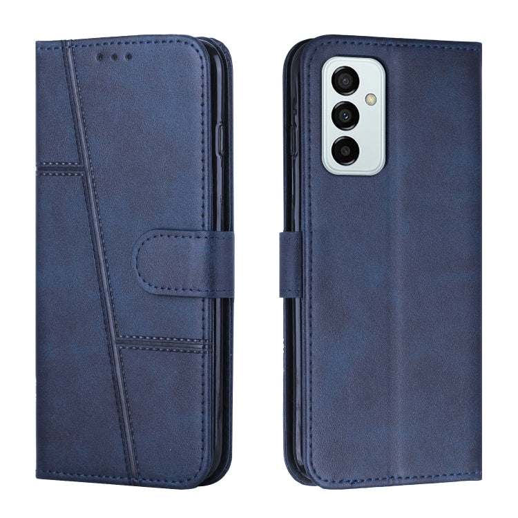 Custodia per telefono in pelle con fibbia in pelle di vitello cucita, For Motorola Moto G22, For Xiaomi Redmi 10 5G/Redmi Note 11E, For Xiaomi Redmi 10A/Poco C31/Redmi 9C, For Samsung Galaxy M23 5G/ Galaxy F23 Japan