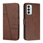 Custodia per telefono in pelle con fibbia in pelle di vitello cucita, For Motorola Moto G22, For Xiaomi Redmi 10 5G/Redmi Note 11E, For Xiaomi Redmi 10A/Poco C31/Redmi 9C, For Samsung Galaxy M23 5G/ Galaxy F23 Japan