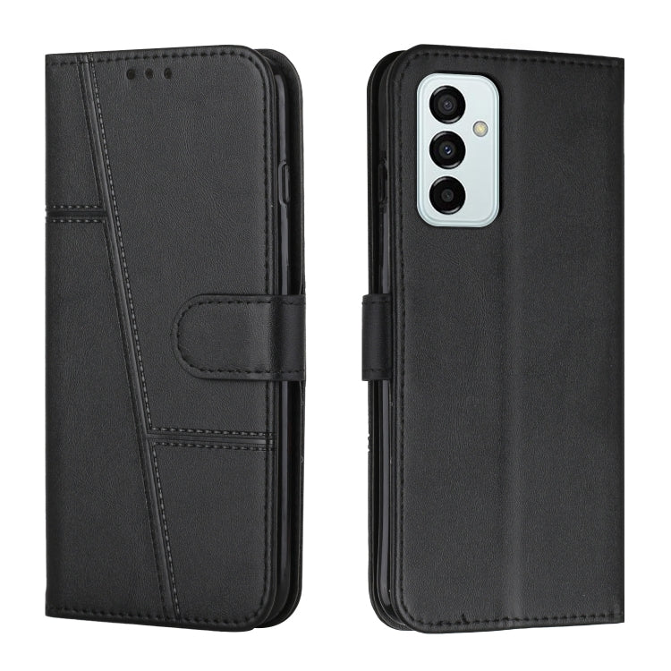 Custodia per telefono in pelle con fibbia in pelle di vitello cucita, For Motorola Moto G22, For Xiaomi Redmi 10 5G/Redmi Note 11E, For Xiaomi Redmi 10A/Poco C31/Redmi 9C, For Samsung Galaxy M23 5G/ Galaxy F23 Japan