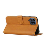 Custodia per telefono in pelle con fibbia in pelle di vitello cucita, For Samsung Galaxy M33 5G, For Samsung Galaxy M53