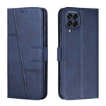 Custodia per telefono in pelle con fibbia in pelle di vitello cucita, For Samsung Galaxy M33 5G, For Samsung Galaxy M53