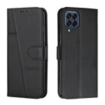 Custodia per telefono in pelle con fibbia in pelle di vitello cucita, For Samsung Galaxy M33 5G, For Samsung Galaxy M53