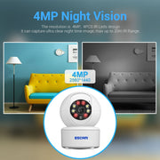 ESCAM QF005 Telecamera Pan-tilt WiFi HD per interni da 3 MP, supporto rilevamento movimento / audio bidirezionale / visione notturna, QF005