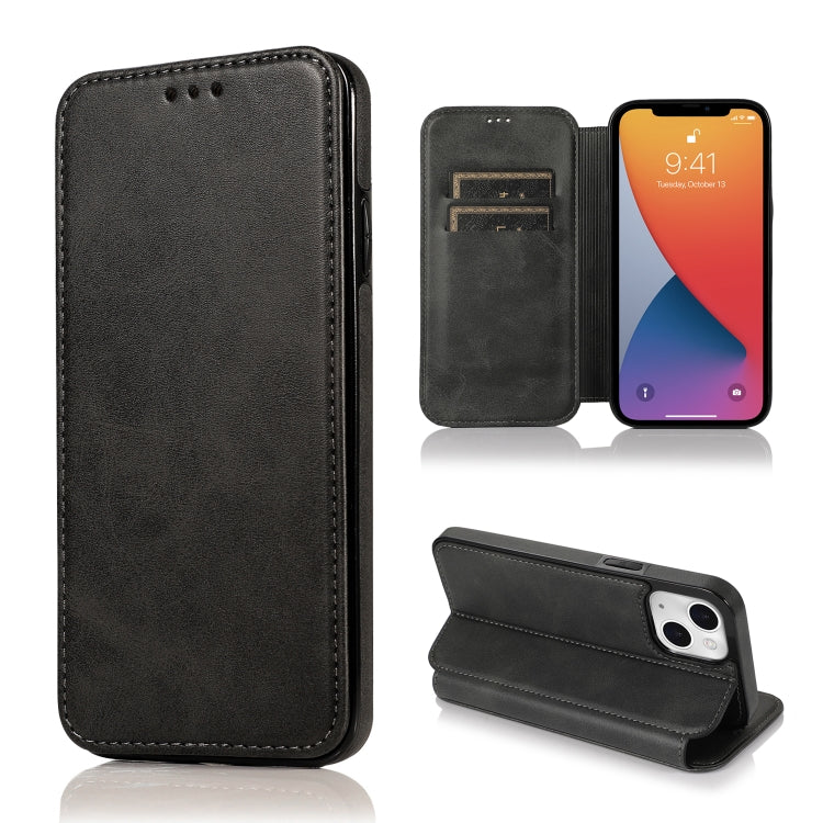 Custodia per telefono in pelle con ventosa magnetica Knight, For iPhone 13 mini, For iPhone 13, For iPhone 13 Pro, For iPhone 13 Pro Max