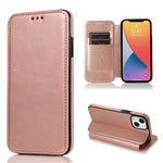 Custodia portafoglio in pelle con ventosa magnetica per iPhone 13