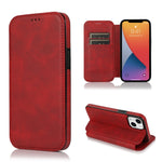 Custodia portafoglio in pelle con ventosa magnetica per iPhone 13