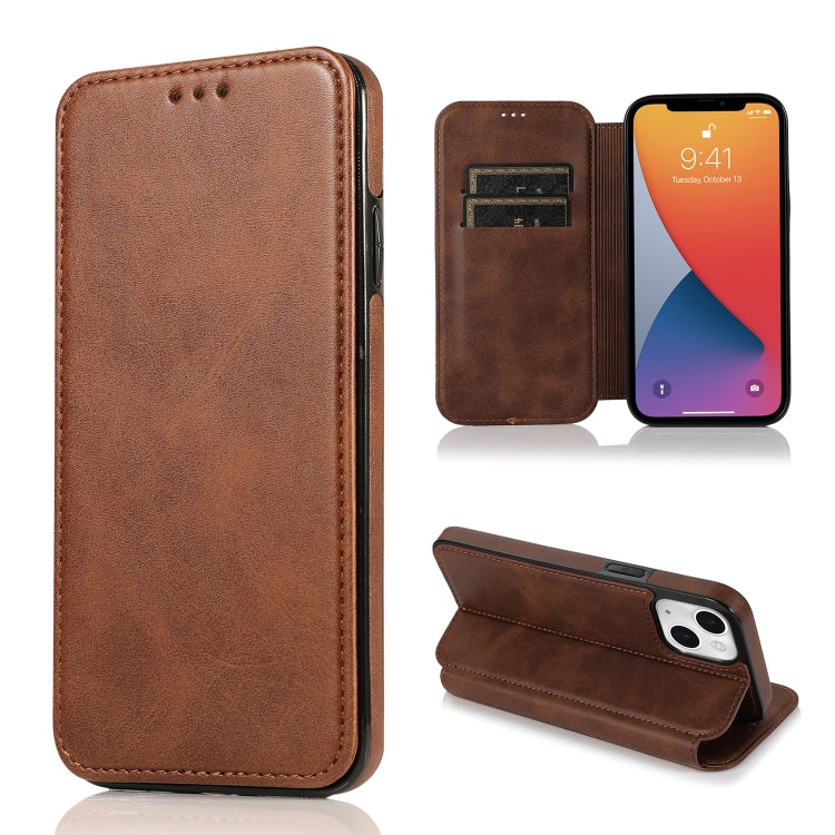 Custodia portafoglio in pelle con ventosa magnetica per iPhone 13