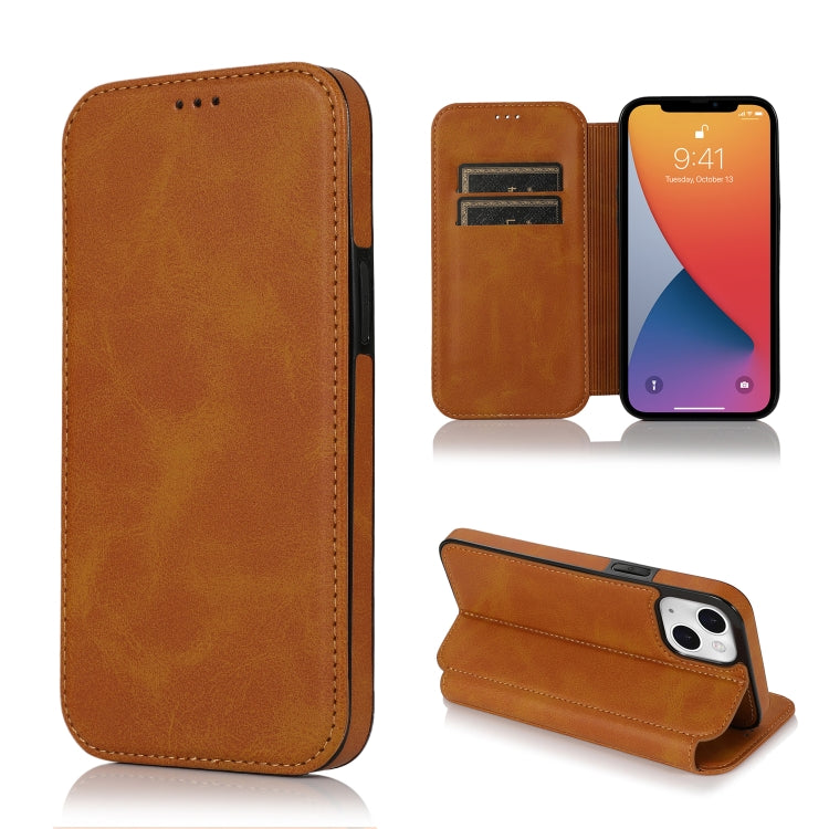 Custodia portafoglio in pelle con ventosa magnetica per iPhone 13