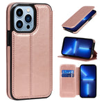 Custodia portafoglio in pelle con ventosa magnetica per iPhone 13