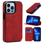 Custodia portafoglio in pelle con ventosa magnetica per iPhone 13