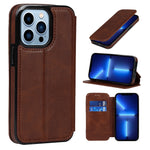 Custodia portafoglio in pelle con ventosa magnetica per iPhone 13