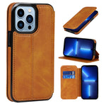 Custodia portafoglio in pelle con ventosa magnetica per iPhone 13