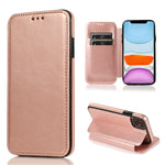 Custodia portafoglio in pelle con ventosa magnetica per iPhone