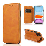 Custodia portafoglio in pelle con ventosa magnetica per iPhone
