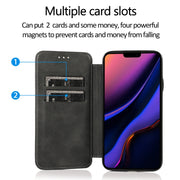 Custodia per telefono in pelle con ventosa magnetica Knight, For iPhone 11 Pro, For iPhone 11 Pro Max, For iPhone X / XS, For iPhone XR