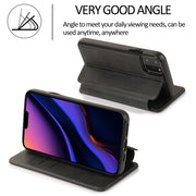 Custodia per telefono in pelle con ventosa magnetica Knight, For iPhone 11 Pro, For iPhone 11 Pro Max, For iPhone X / XS, For iPhone XR